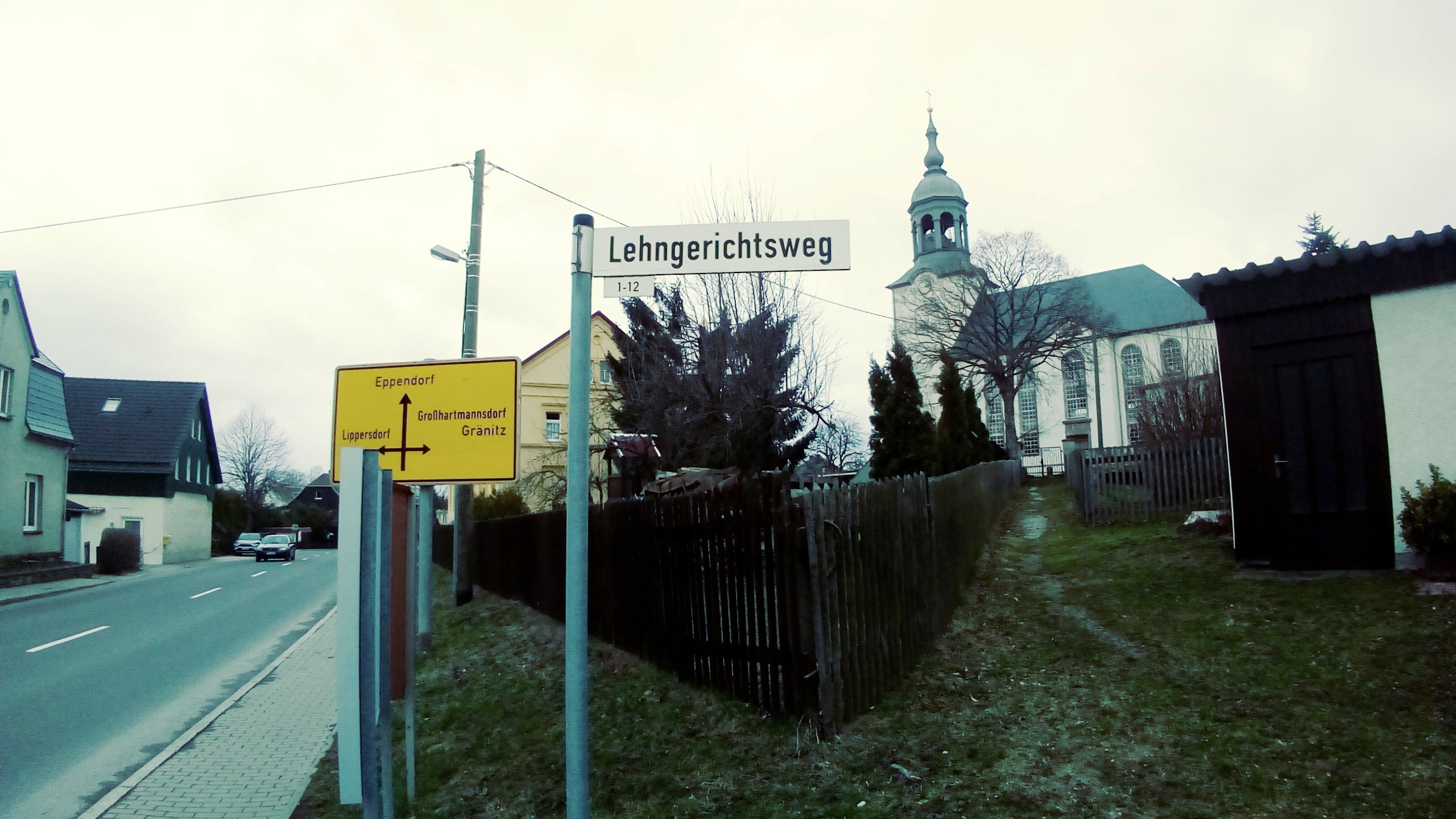 Familienforschung Heydenreich - Sachsen: Lehngerichtsweg in Großwaltersdorf.