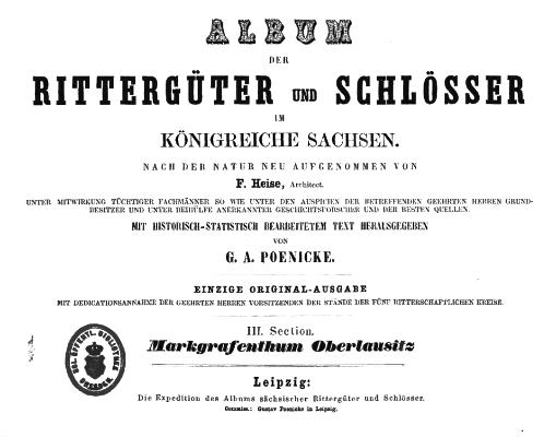 Album der Schlösser und Rittergüter Oberlausitz