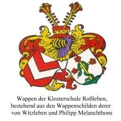 Wappen der Klosterschule Roßleben.